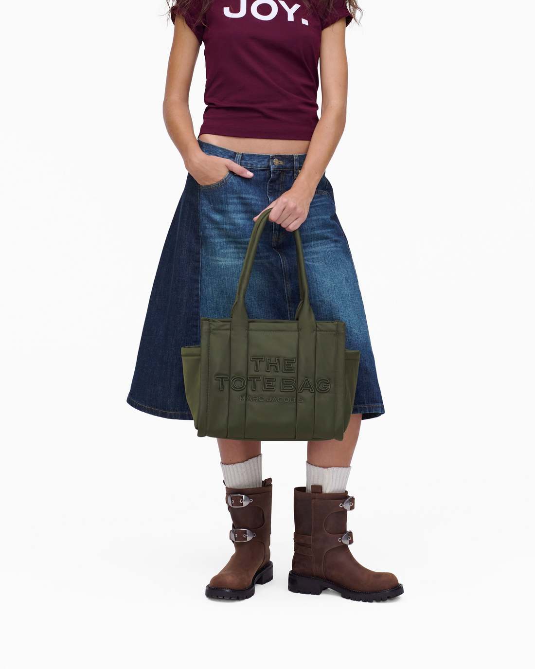 The Puffy Nylon Medium Tote Bag Army Green - Marc Jacobs Trending