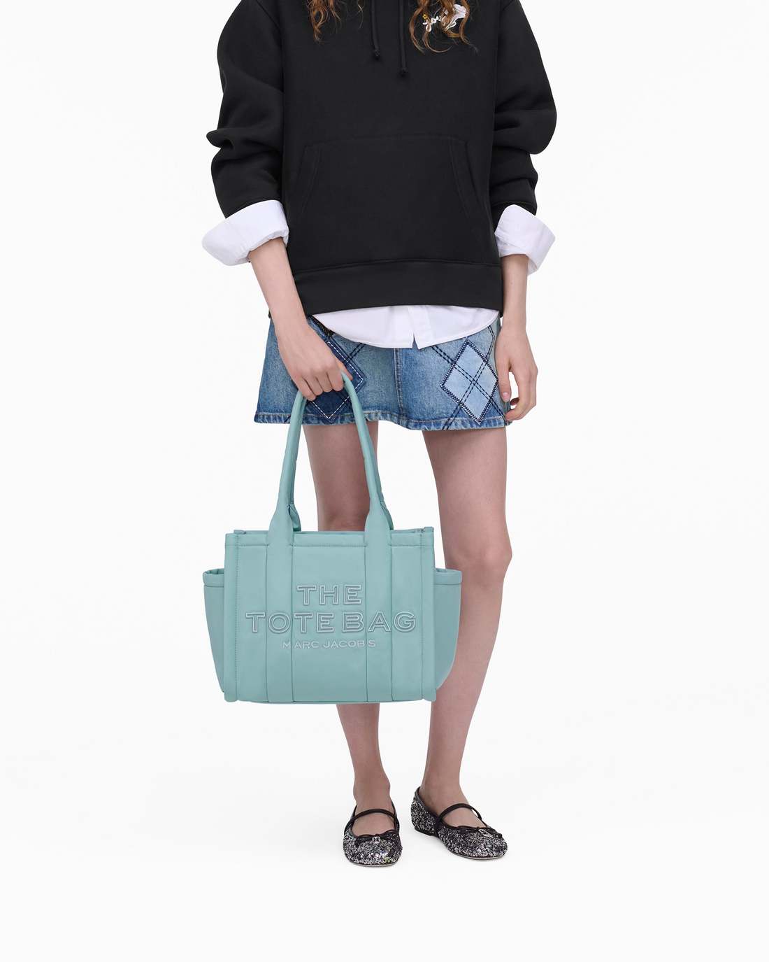 The Puffy Nylon Medium Tote Bag Sky Blue - Marc Jacobs Recommended
