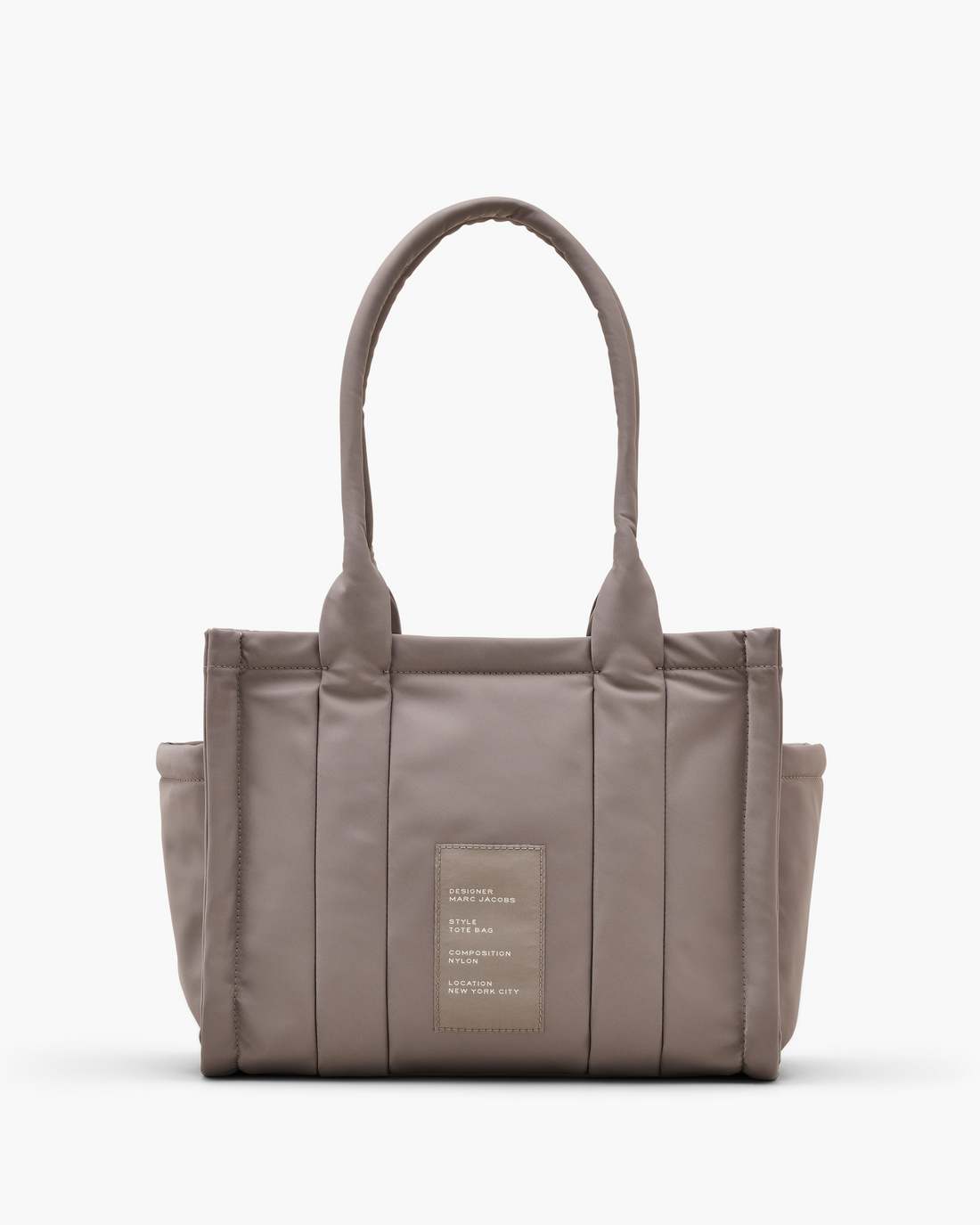 The Puffy Nylon Medium Tote Bag Cement - Marc Jacobs Signature
