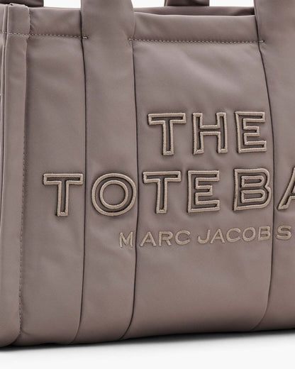 The Puffy Nylon Medium Tote Bag Cement - Marc Jacobs Signature