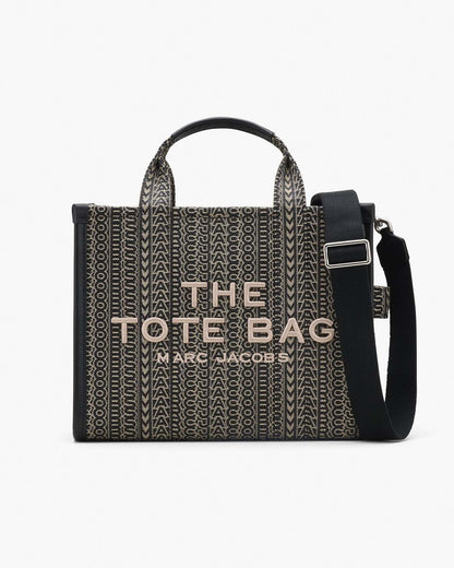 The Monogram Jacquard Medium Tote Bag Beige Multi - Marc Jacobs Featured