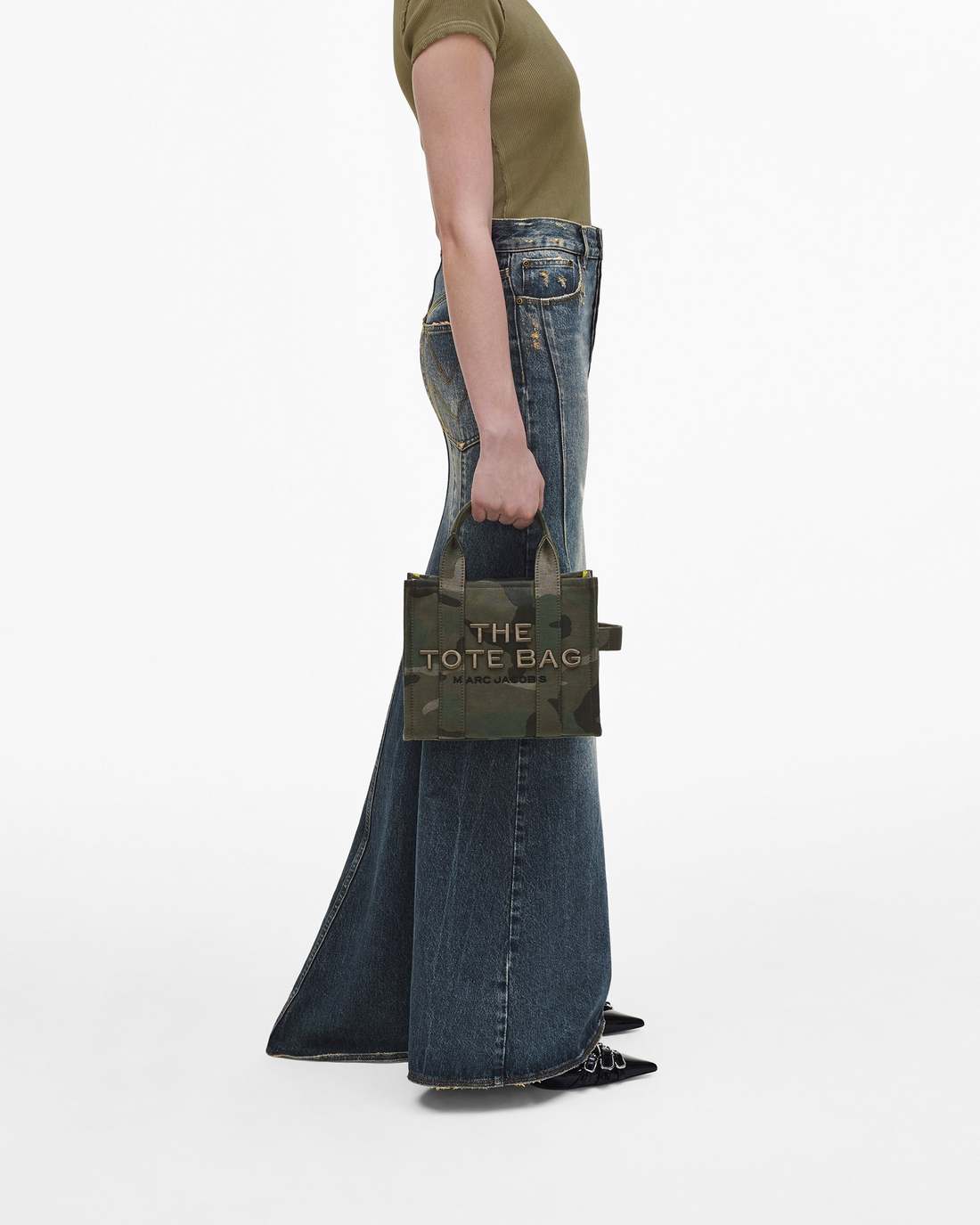 The Camo Jacquard Small Tote Bag Camo Multi - Marc Jacobs New