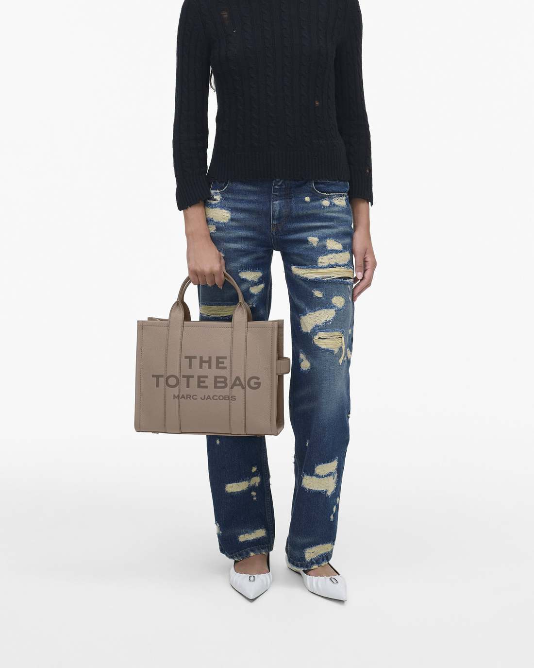 The Leather Medium Tote Bag Cement - Marc Jacobs Popular