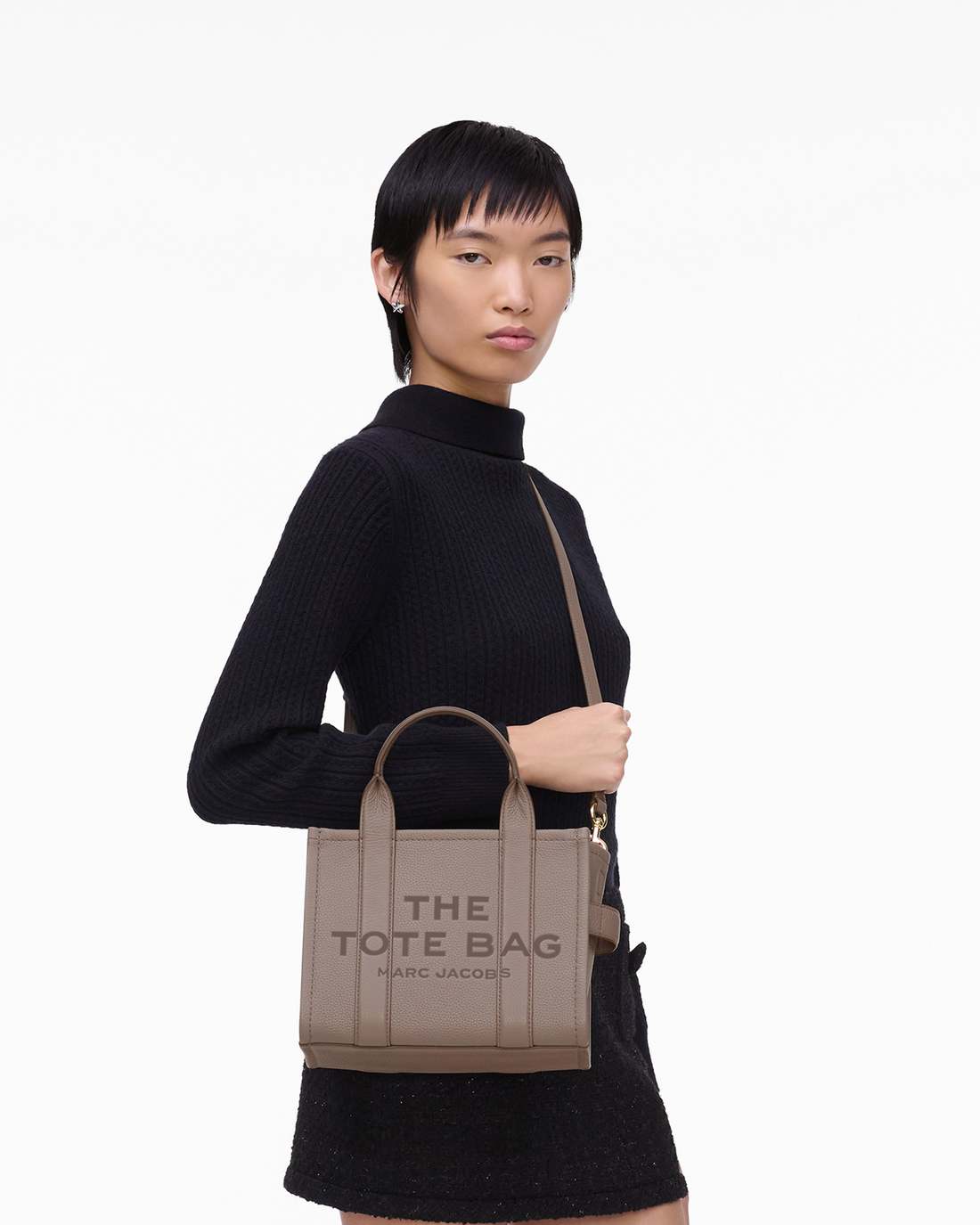 The Leather Small Tote Bag Cement - Marc Jacobs Trending