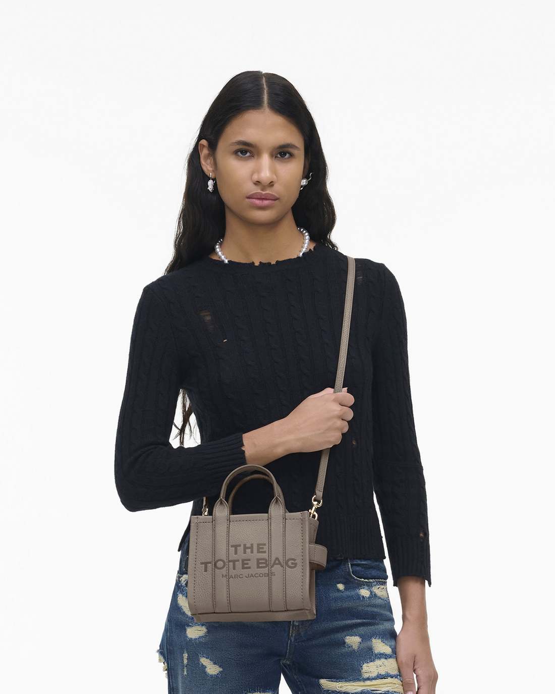 The Leather Crossbody Tote Bag Cement - Marc Jacobs Best Seller