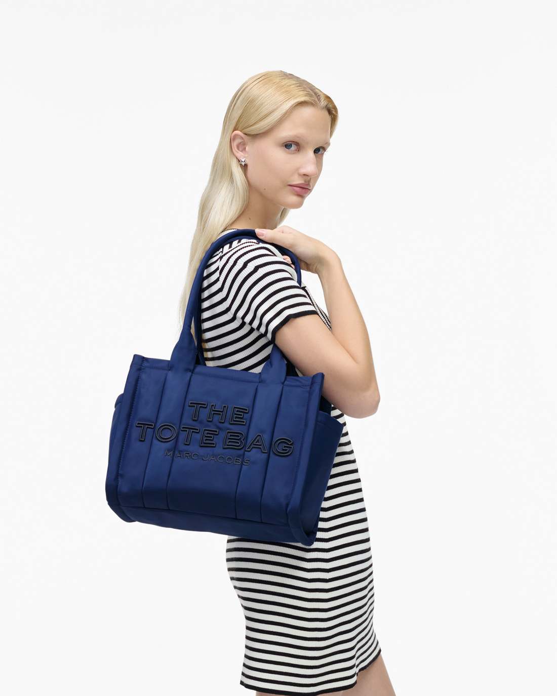 The Puffy Nylon Medium Tote Bag Blue Sea - Marc Jacobs Featured