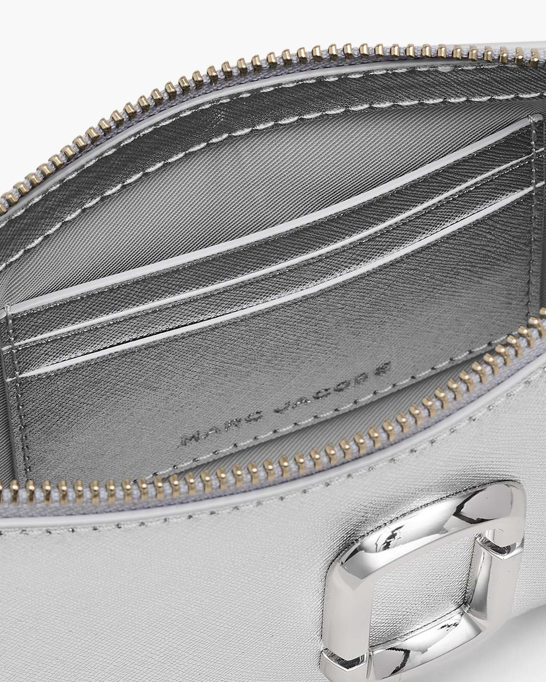 The Metallic Snapshot Convertible Shoulder Bag Silver - Marc Jacobs Premium