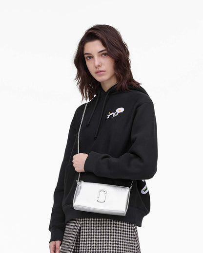 The Metallic Snapshot Convertible Shoulder Bag Silver - Marc Jacobs Premium