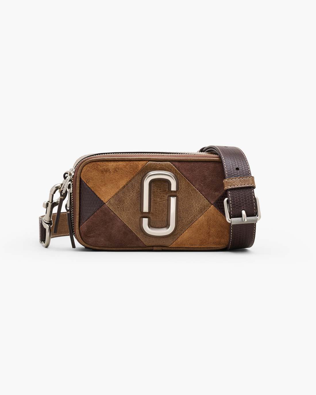 The Suede Patchwork Snapshot Brown Multi - Marc Jacobs New