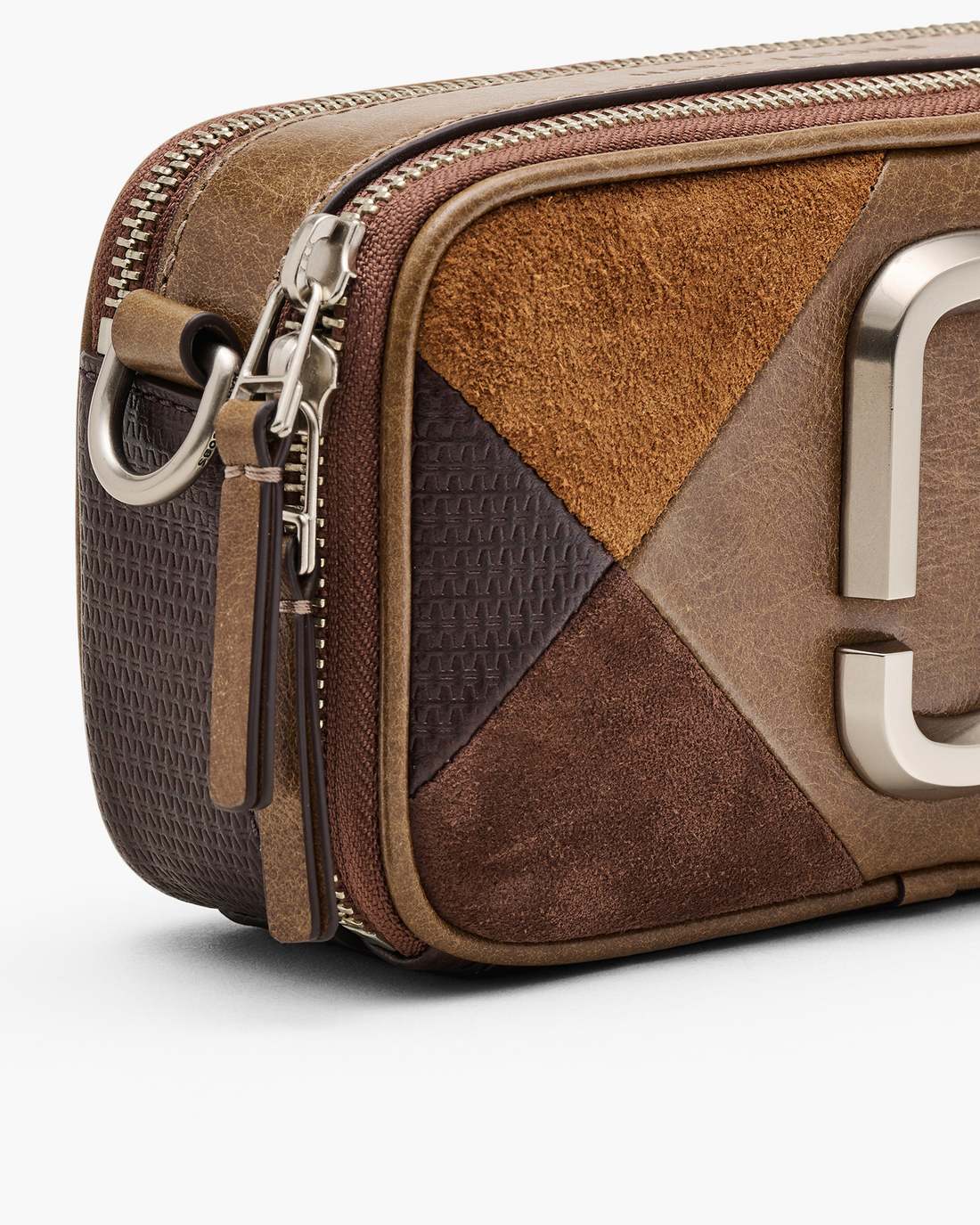 The Suede Patchwork Snapshot Brown Multi - Marc Jacobs New