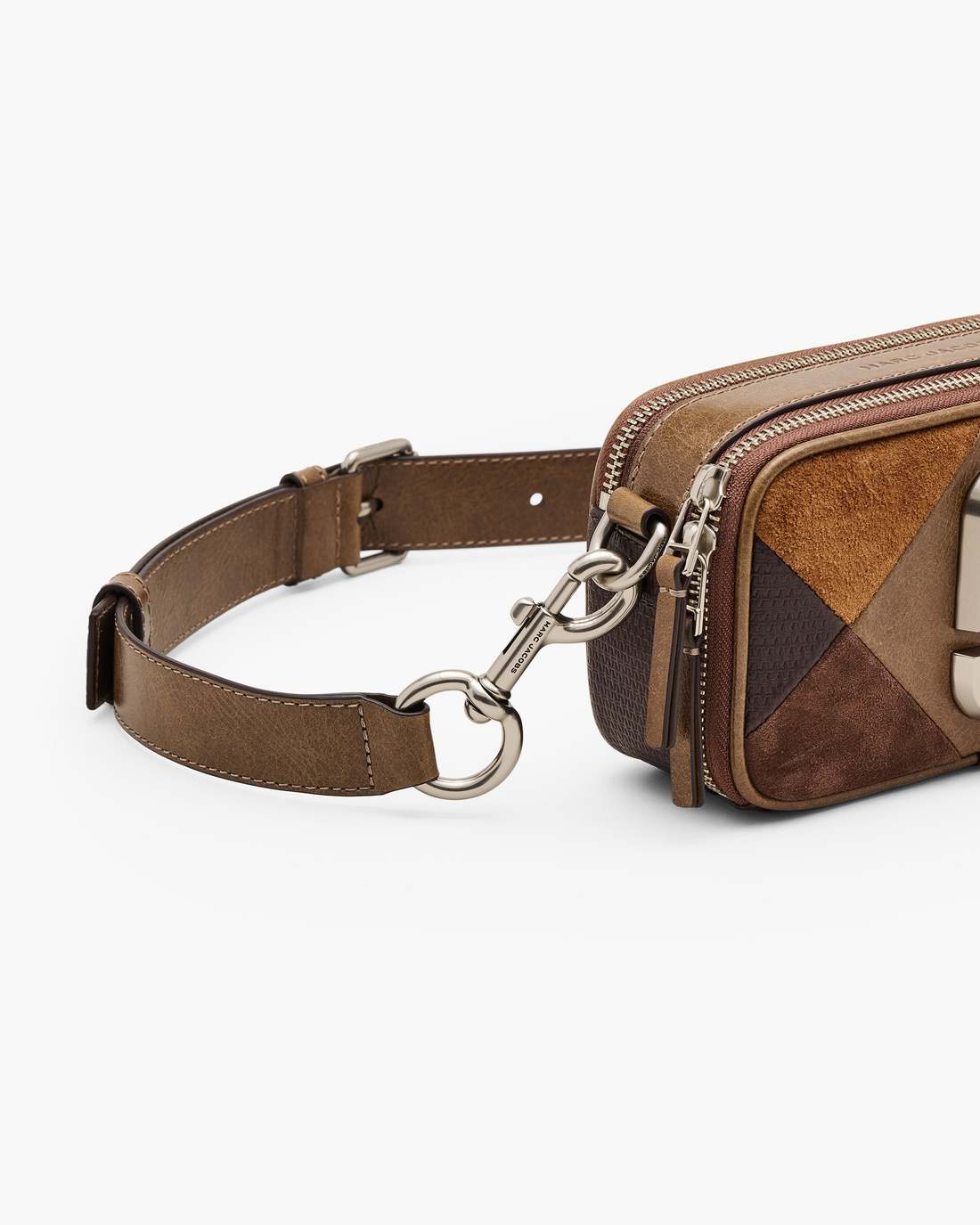 The Suede Patchwork Snapshot Brown Multi - Marc Jacobs New