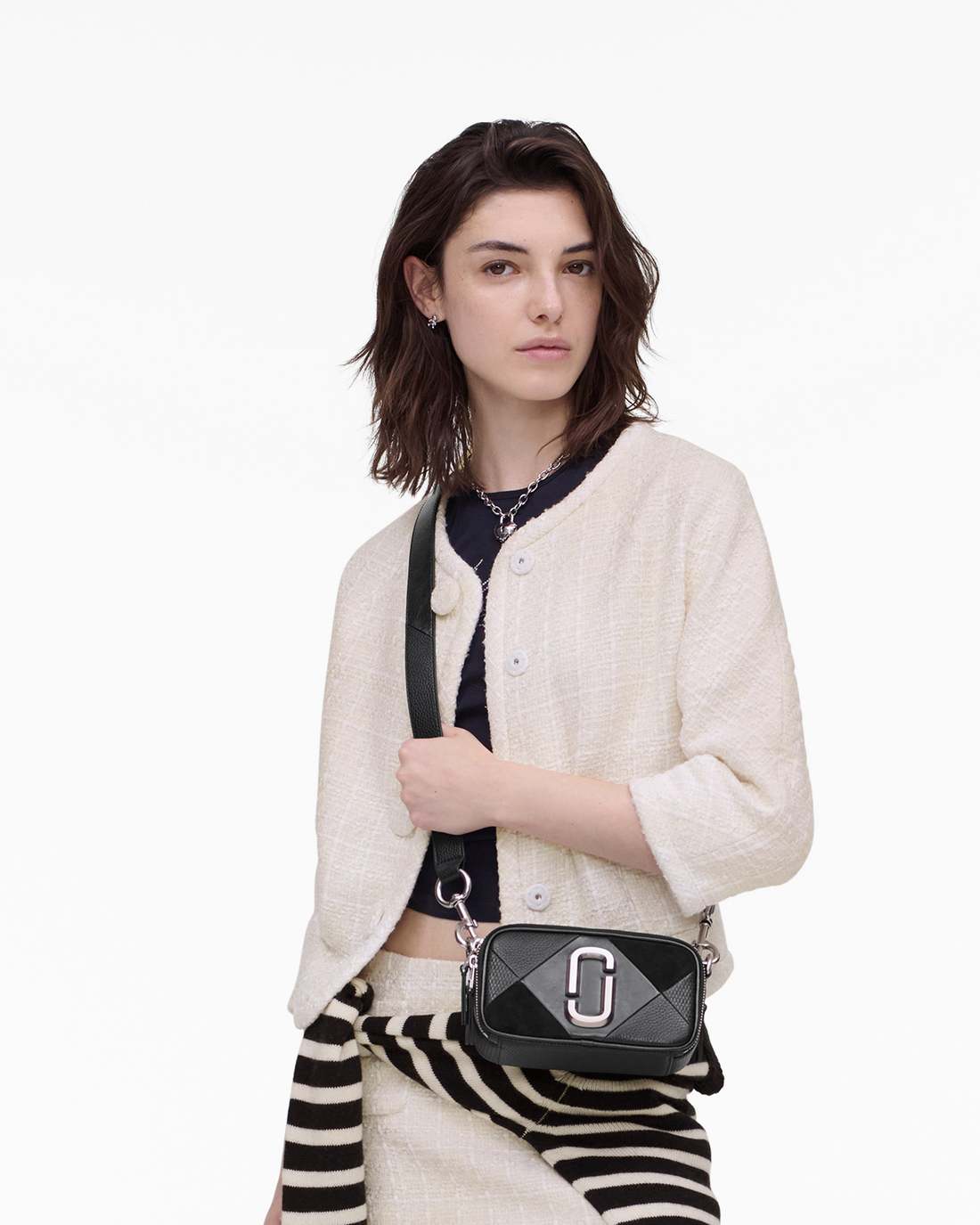 The Suede Patchwork Snapshot Black Multi - Marc Jacobs Popular