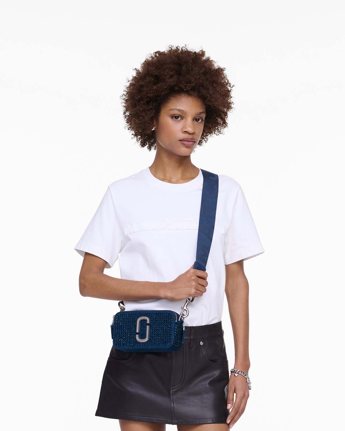 The Crystal Denim Snapshot Dark Wash Crystal - Marc Jacobs New