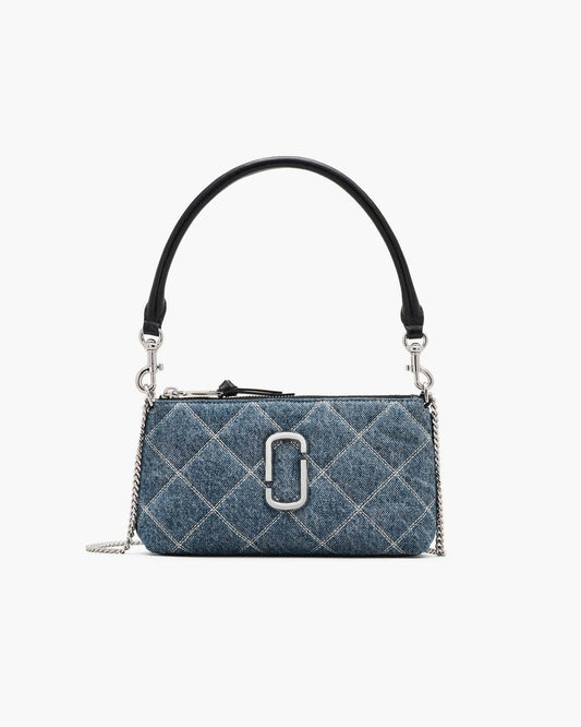 The Quilted Denim Snapshot Convertible Shoulder Bag Light Wash Indigo - Marc Jacobs Exclusive