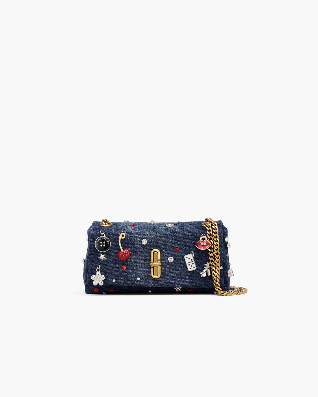 The Trinket Charm Denim Dual Chain Mini Bag Medium Wash Multi - Marc Jacobs Best Seller