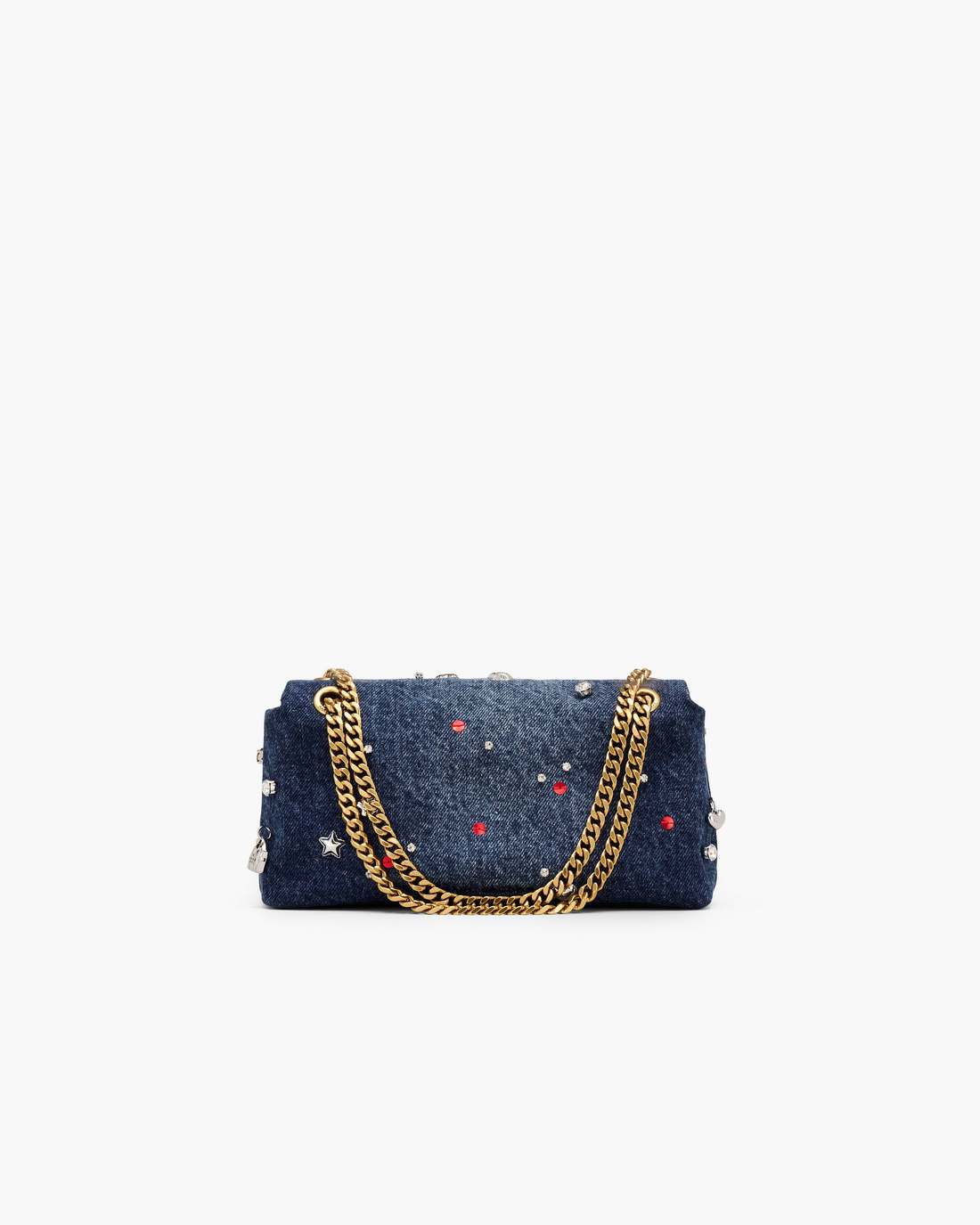 The Trinket Charm Denim Dual Chain Mini Bag Medium Wash Multi - Marc Jacobs Best Seller
