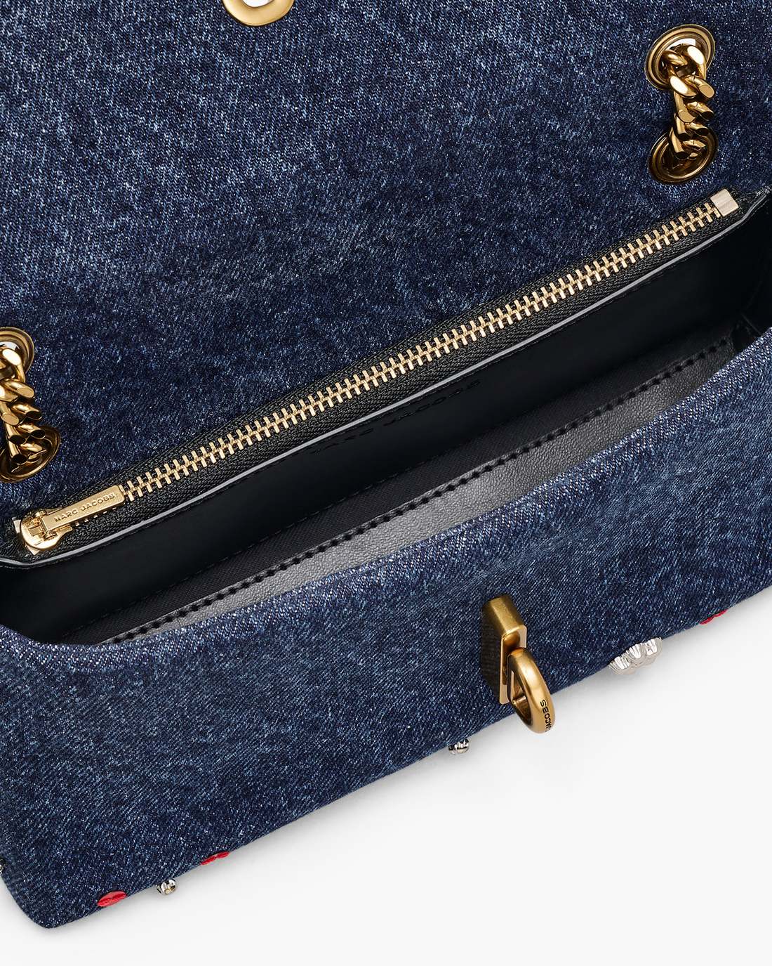 The Trinket Charm Denim Dual Chain Mini Bag Medium Wash Multi - Marc Jacobs Best Seller