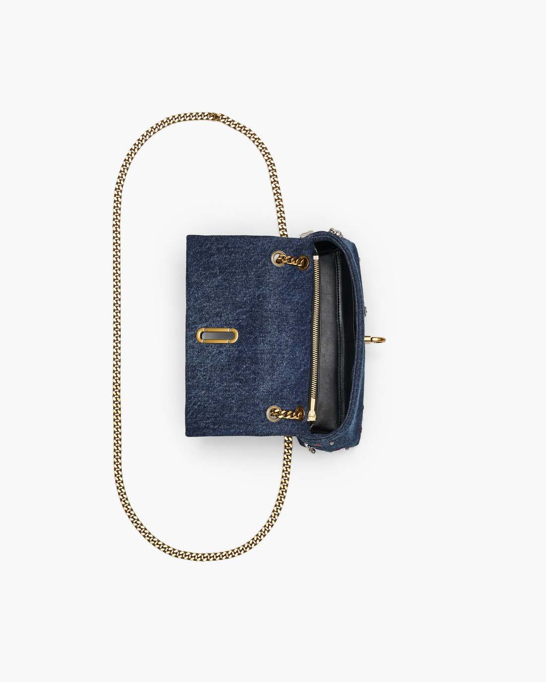 The Trinket Charm Denim Dual Chain Mini Bag Medium Wash Multi - Marc Jacobs Best Seller