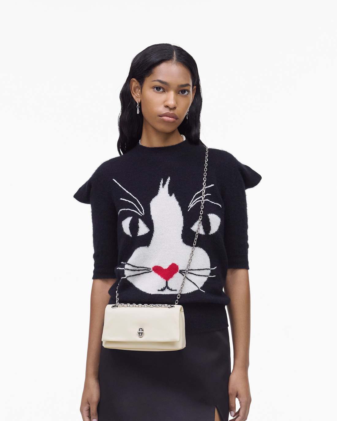 The Dual Chain Mini Bag Cloud White - Marc Jacobs Signature