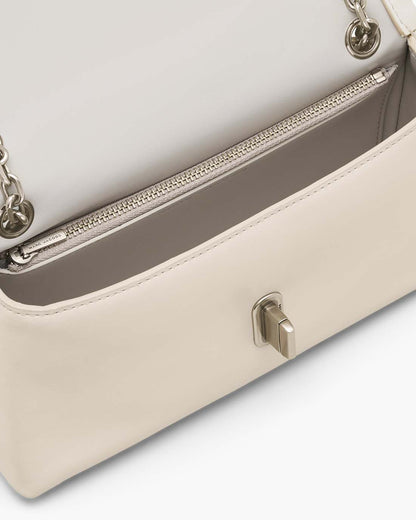The Dual Chain Mini Bag Cloud White - Marc Jacobs Signature