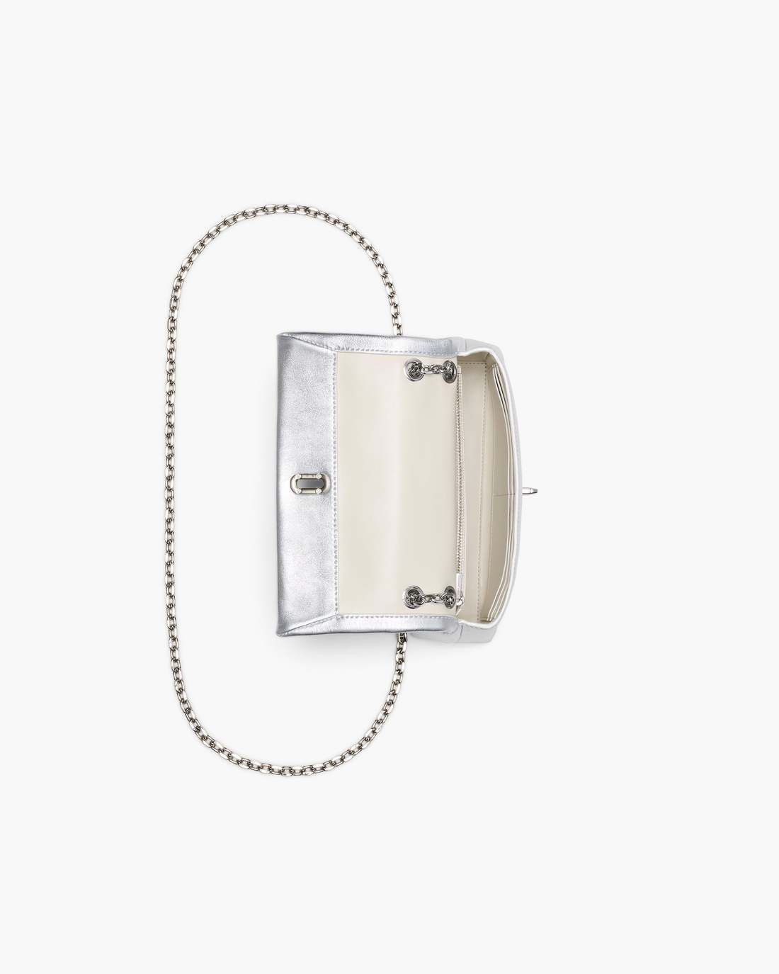 The Metallic Dual Chain Mini Bag Silver - Marc Jacobs New
