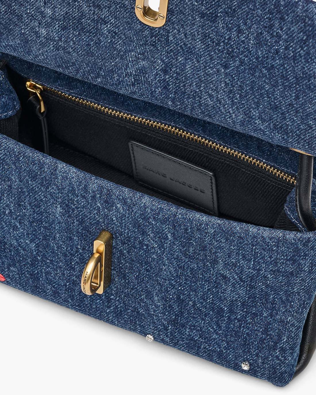 The Trinket Charm Denim Mini Dual Bag Medium Wash Multi - Marc Jacobs Best Seller