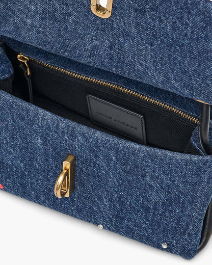 The Trinket Charm Denim Mini Dual Bag Medium Wash Multi - Marc Jacobs Best Seller