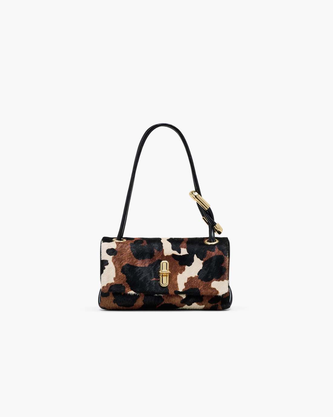 The Cow Haircalf Mini Dual Shoulder Bag Mocha Multi - Marc Jacobs Signature