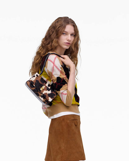 The Cow Haircalf Mini Dual Shoulder Bag Mocha Multi - Marc Jacobs Signature