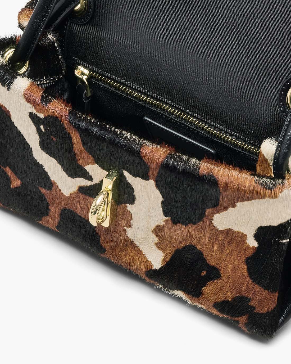 The Cow Haircalf Mini Dual Shoulder Bag Mocha Multi - Marc Jacobs Signature