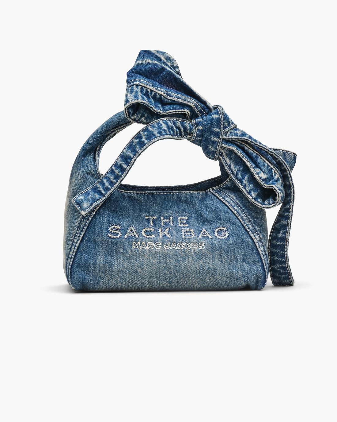 The Bow Denim Mini Sack Bag Medium Wash Indigo - Marc Jacobs Recommended