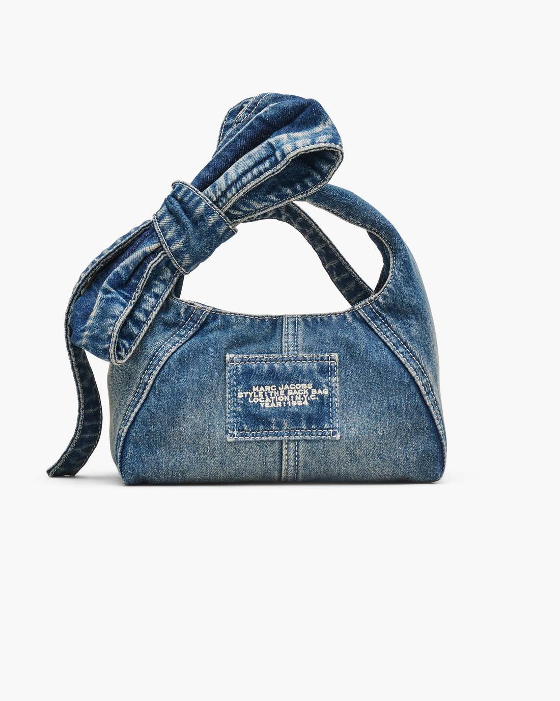 The Bow Denim Mini Sack Bag Medium Wash Indigo - Marc Jacobs Recommended