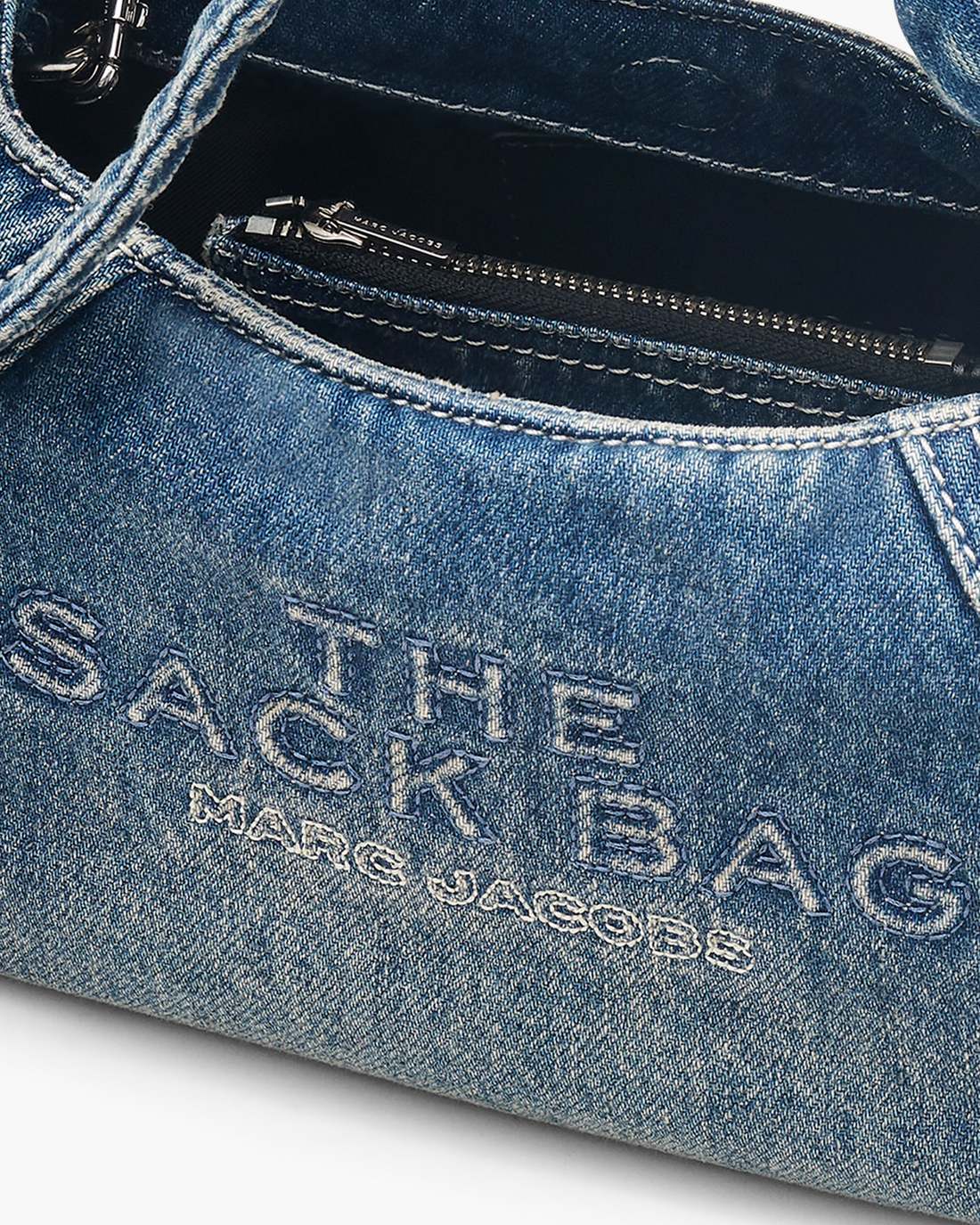 The Bow Denim Mini Sack Bag Medium Wash Indigo - Marc Jacobs Recommended