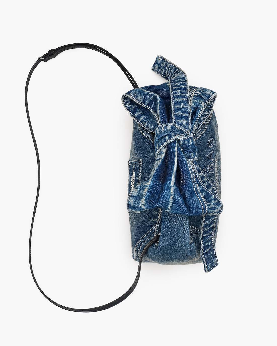 The Bow Denim Mini Sack Bag Medium Wash Indigo - Marc Jacobs Recommended
