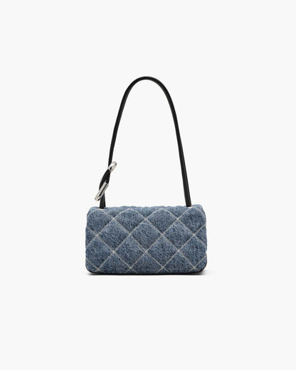 The Quilted Denim Mini Dual Shoulder Bag Light Wash Indigo - Marc Jacobs New