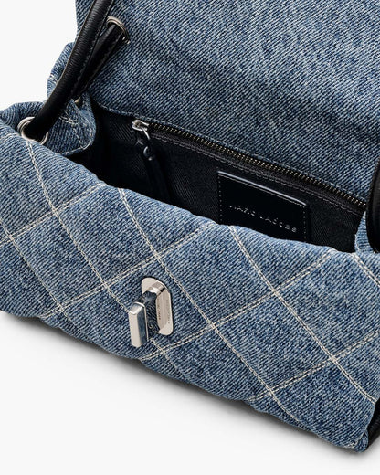 The Quilted Denim Mini Dual Shoulder Bag Light Wash Indigo - Marc Jacobs New