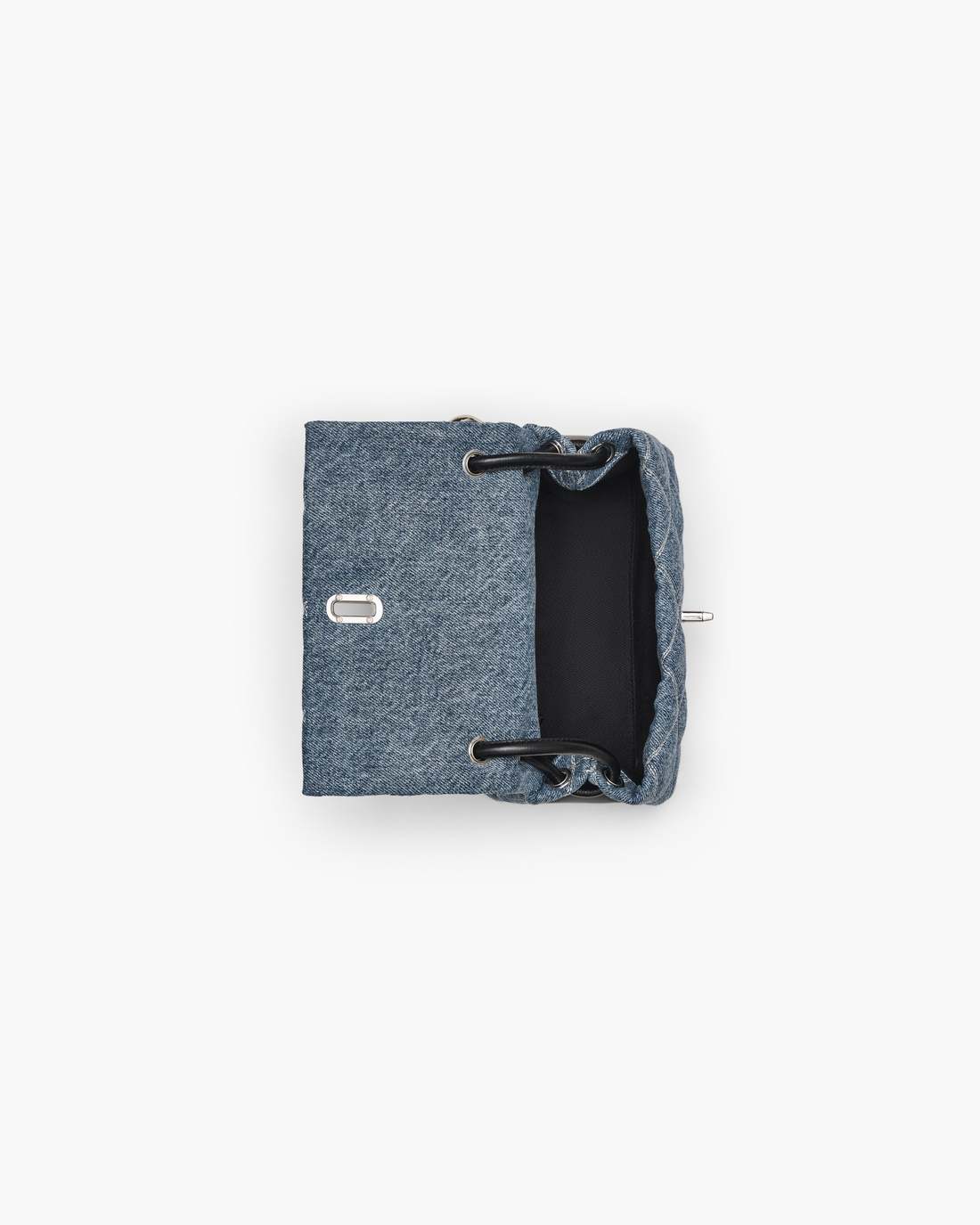 The Quilted Denim Mini Dual Shoulder Bag Light Wash Indigo - Marc Jacobs New