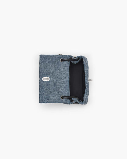 The Quilted Denim Mini Dual Shoulder Bag Light Wash Indigo - Marc Jacobs New