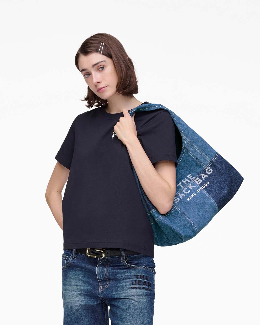 The Patchwork Denim Sack Bag Blue Denim - Marc Jacobs Exclusive