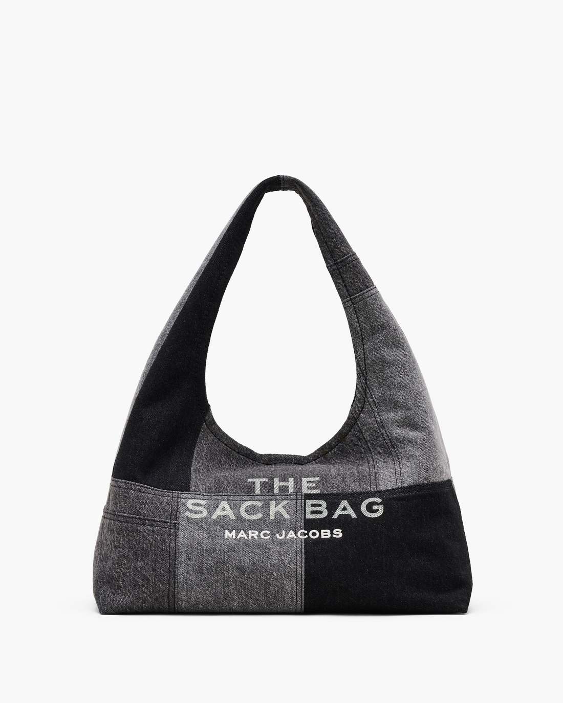 The Patchwork Denim Sack Bag Black Denim - Marc Jacobs Signature