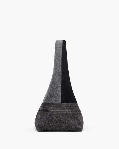 The Patchwork Denim Sack Bag Black Denim - Marc Jacobs Signature