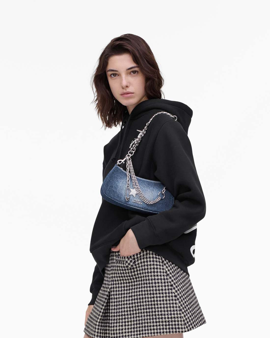 The Faded Denim Charm Shoulder Bag Faded Vintage Indigo - Marc Jacobs New