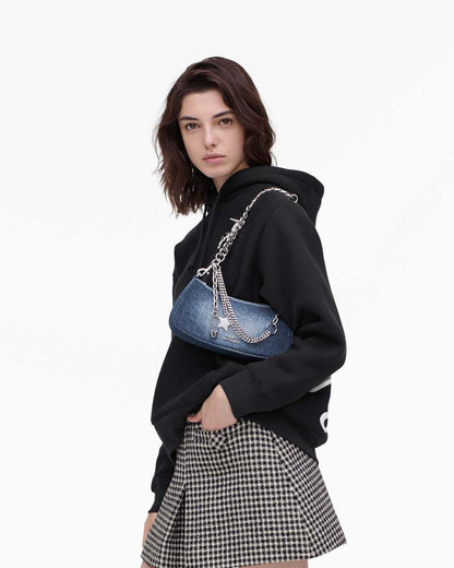 The Faded Denim Charm Shoulder Bag Faded Vintage Indigo - Marc Jacobs New