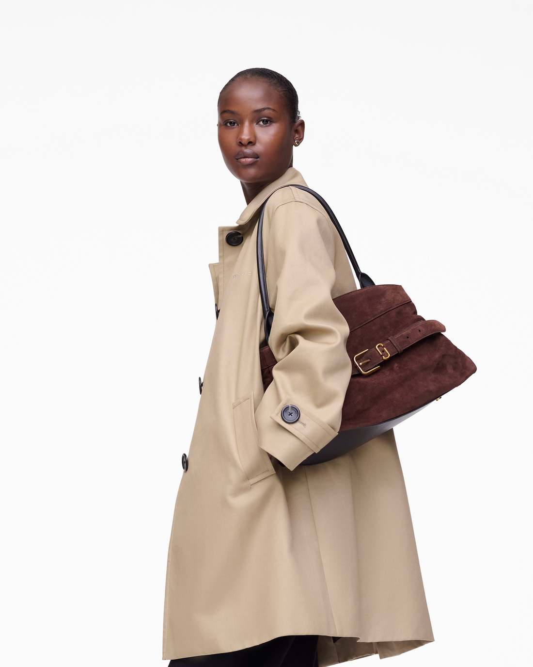 The Suede Dakota Satchel Dark Brown - Marc Jacobs Recommended