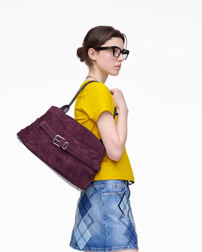 The Suede Dakota Satchel Dark Plum - Marc Jacobs Exclusive