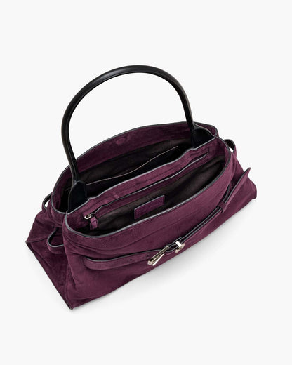 The Suede Dakota Satchel Dark Plum - Marc Jacobs Exclusive