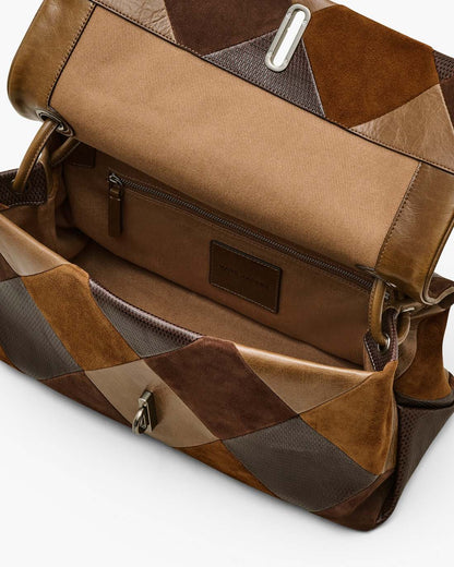 The Suede Patchwork Large Dual Bag Brown Multi - Marc Jacobs Recommended