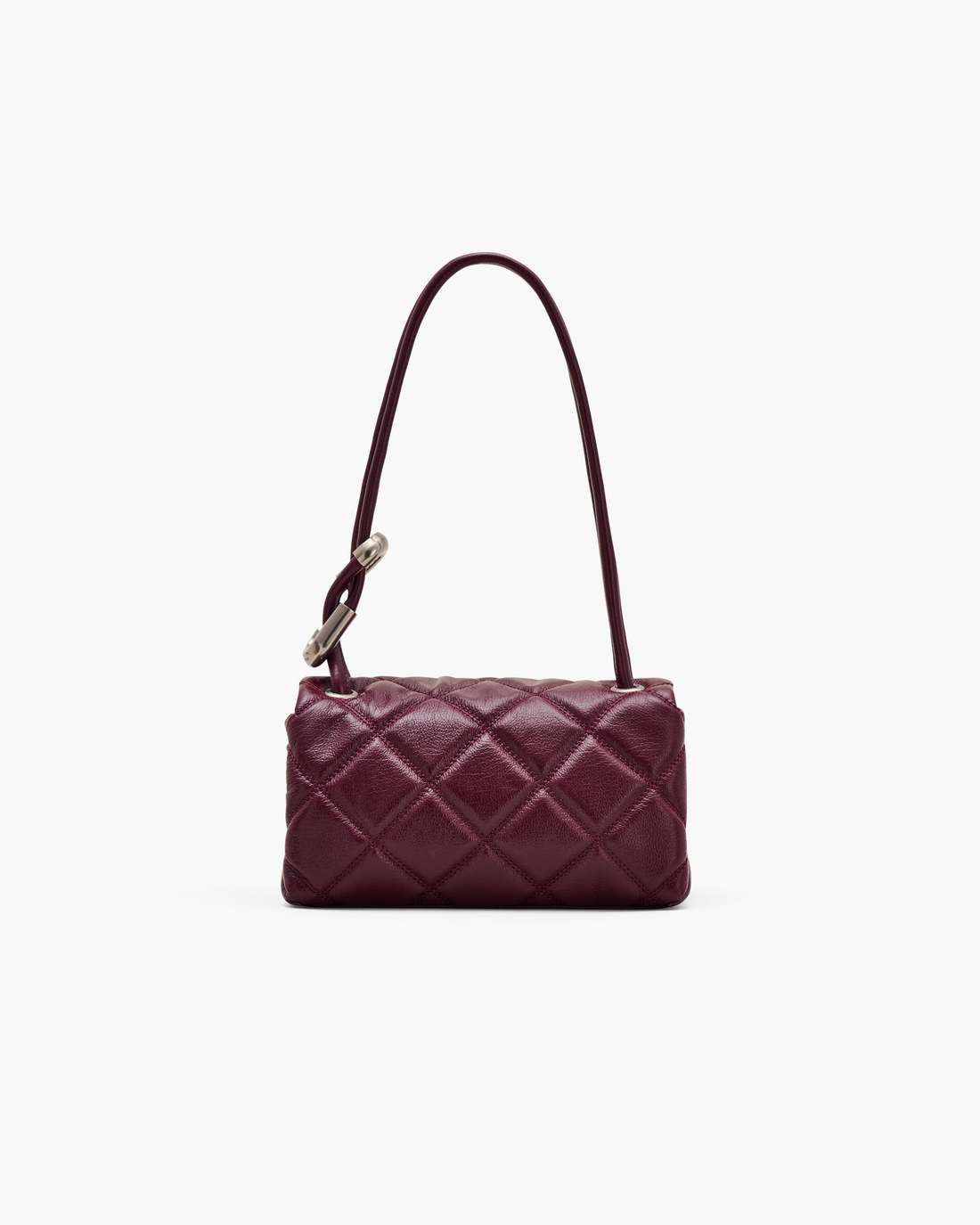 The Quilted Mini Dual Shoulder Bag Dark Plum - Marc Jacobs Signature