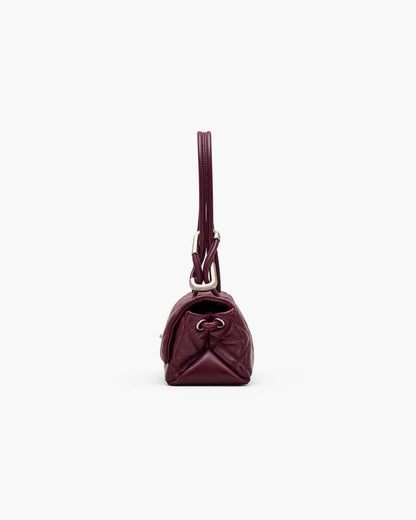 The Quilted Mini Dual Shoulder Bag Dark Plum - Marc Jacobs Signature