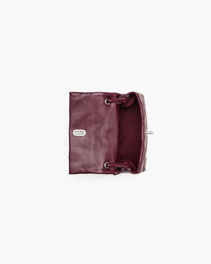 The Quilted Mini Dual Shoulder Bag Dark Plum - Marc Jacobs Signature